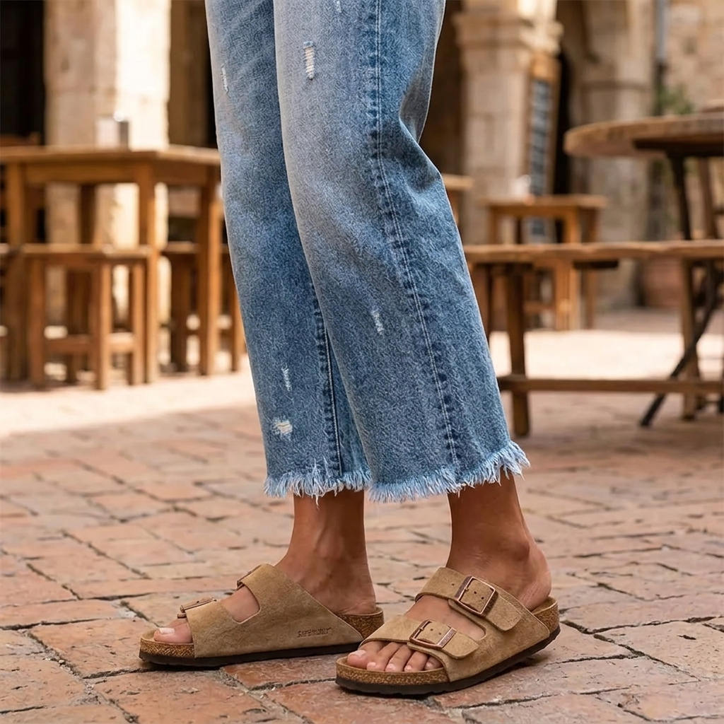 Vivara™ – Vintage-inspired Cropped Straight Leg Jeans with Fringes