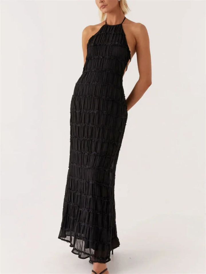 Women’s Elegant Halter Neck Maxi Dress