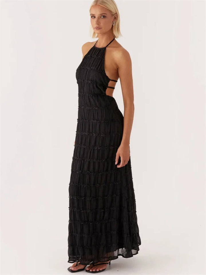 Women’s Elegant Halter Neck Maxi Dress