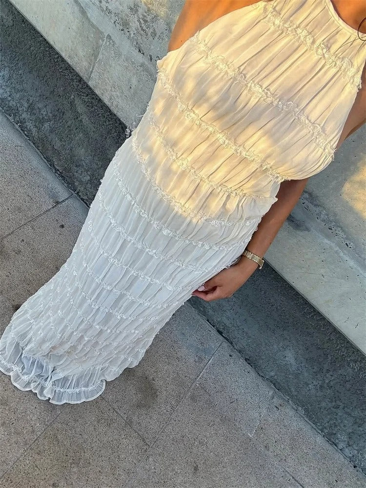 Women’s Elegant Halter Neck Maxi Dress