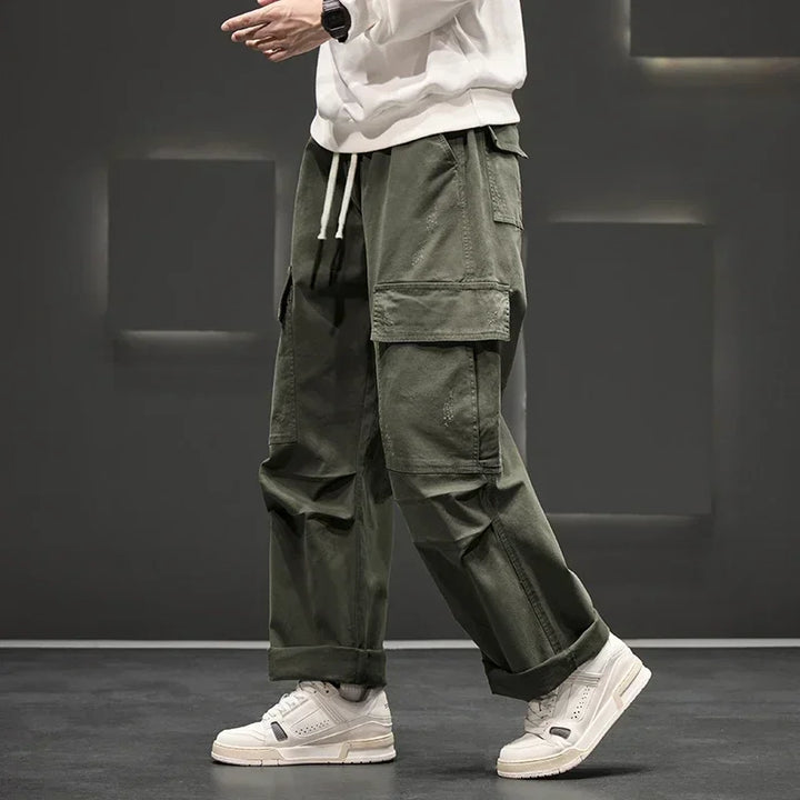 Luke | Men's Wide Leg Cargo Pocket Casual Pants