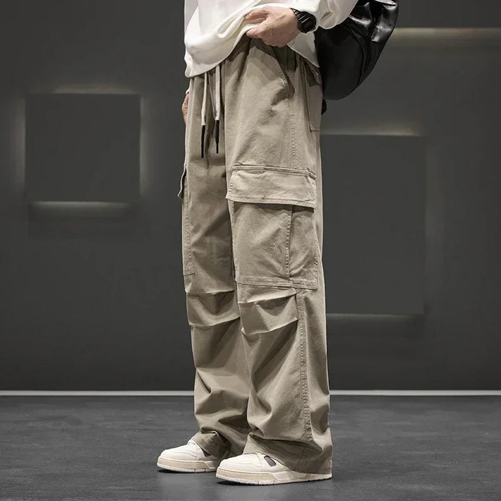 Luke | Men's Wide Leg Cargo Pocket Casual Pants