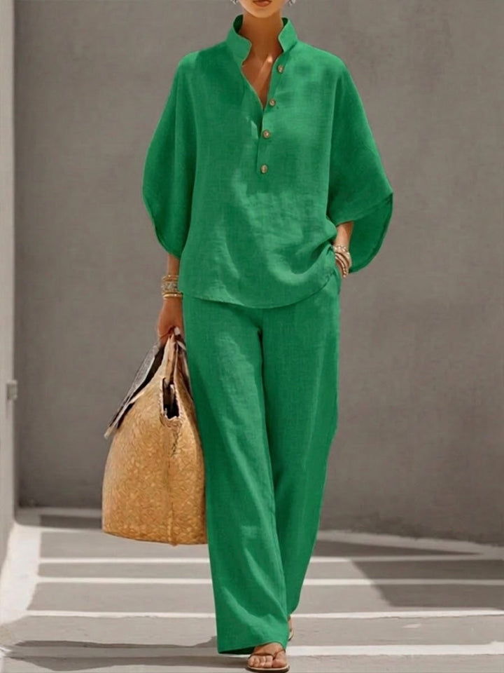 Mariel | Batwing Sleeve Wide Leg Set