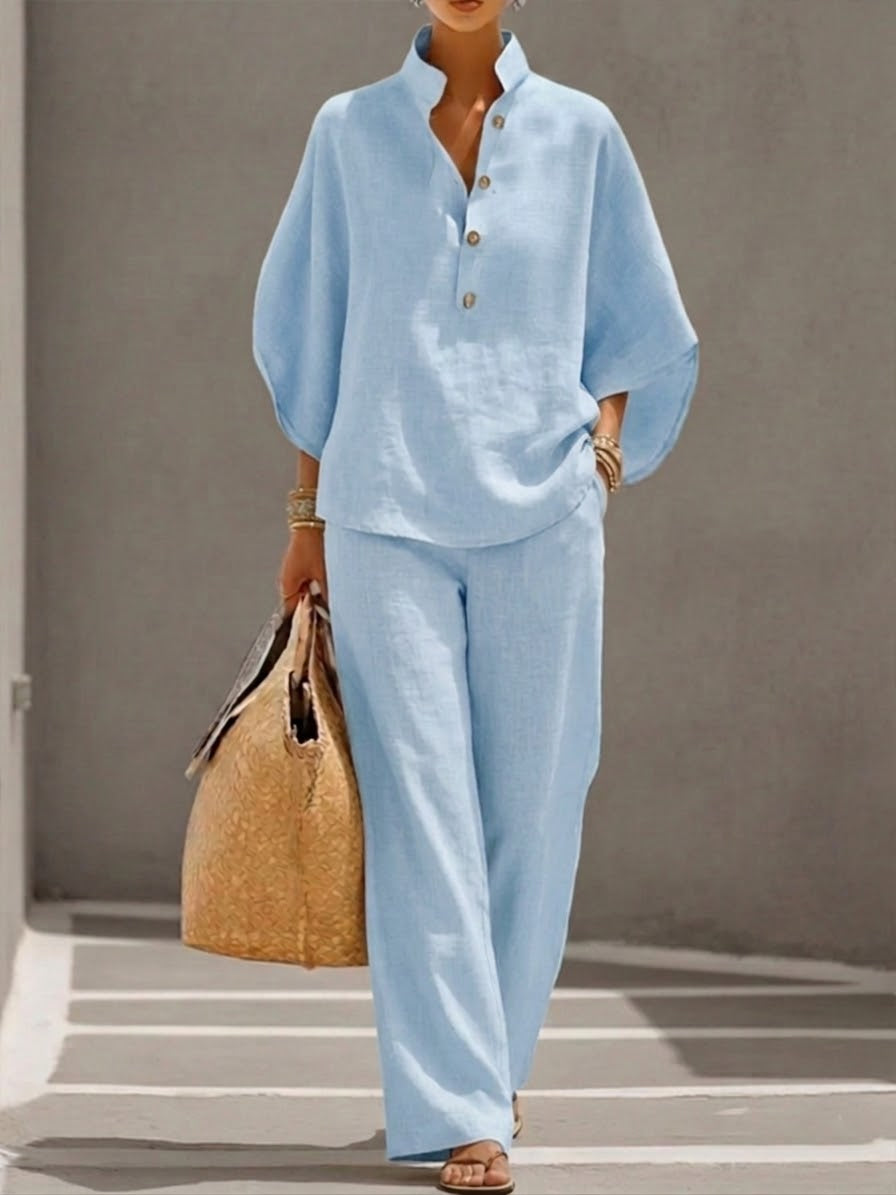 Mariel | Batwing Sleeve Wide Leg Set