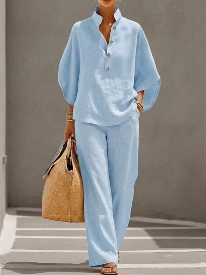 Mariel | Batwing Sleeve Wide Leg Set