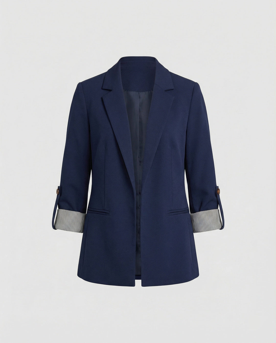 Women’s Casual Tailored Blazer with Rolled Sleeves
