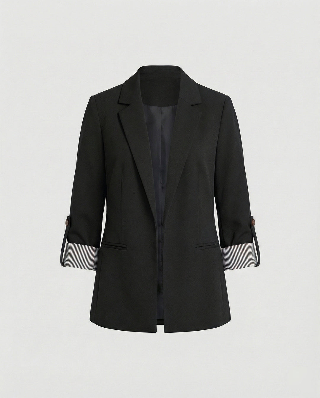 Women’s Casual Tailored Blazer with Rolled Sleeves