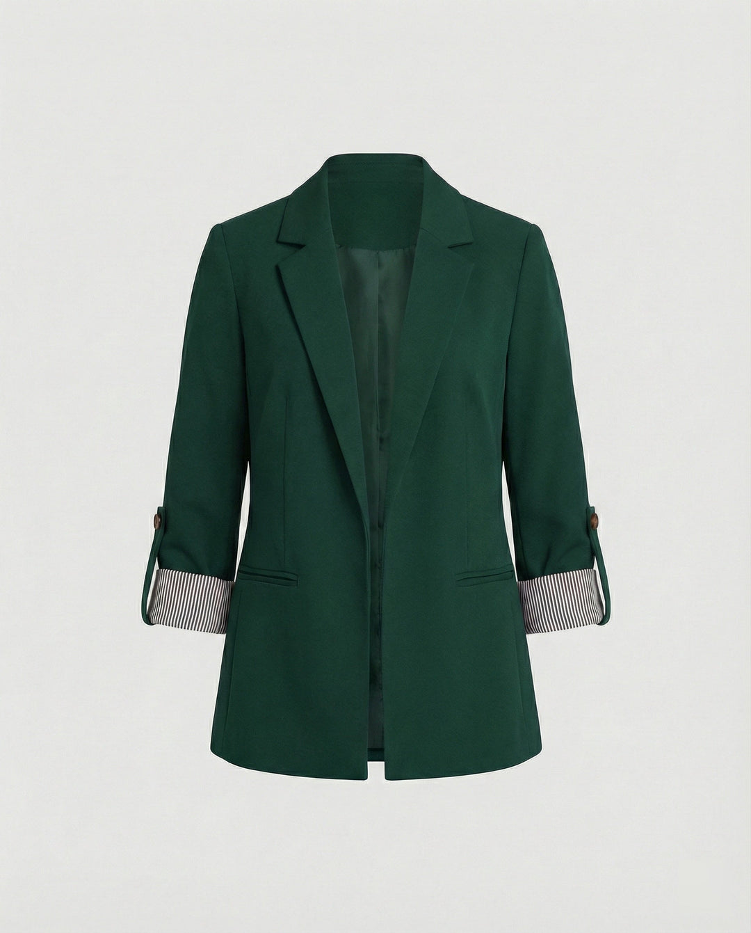 Women’s Casual Tailored Blazer with Rolled Sleeves