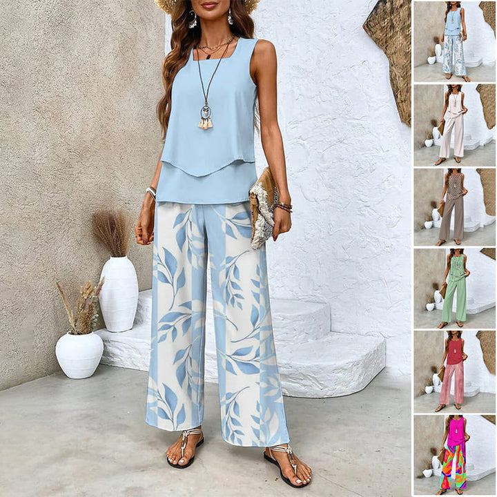 Ratchel | Stylish Women's Set with Printed Top and Matching Pants