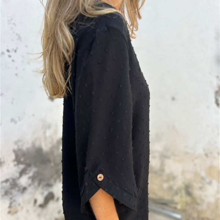 Runa™ | Loose Jacquard Top with Round Neckline