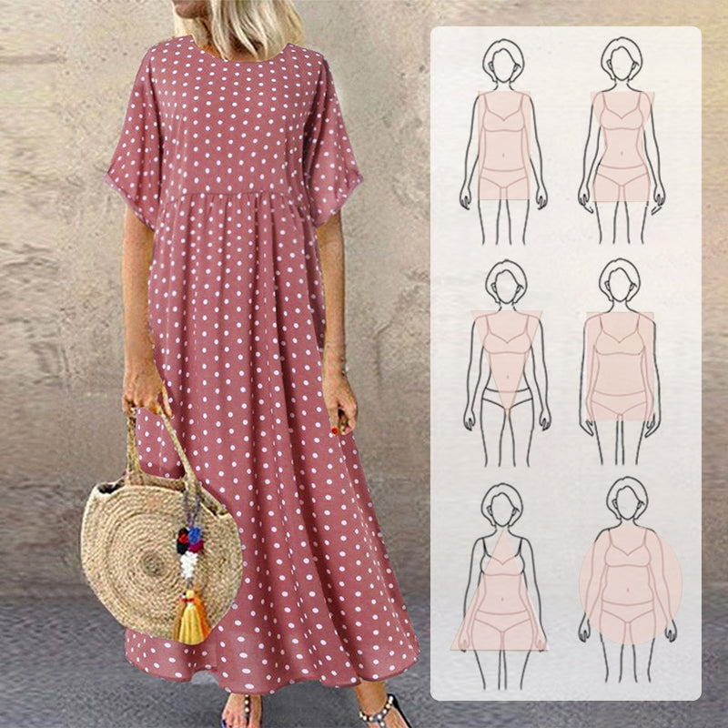 Jaeli | Boho Maxi Dress with Dots