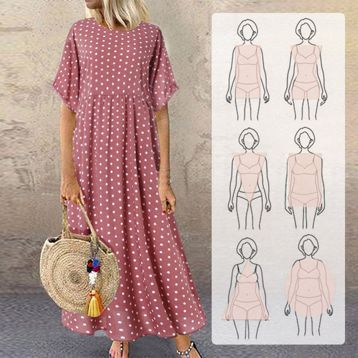 Jaeli | Boho Maxi Dress with Dots