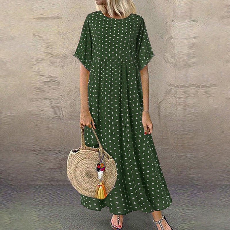 Jaeli | Boho Maxi Dress with Dots