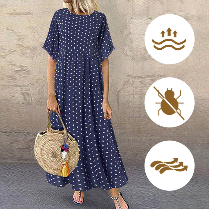 Jaeli | Boho Maxi Dress with Dots