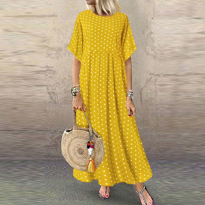 Jaeli | Boho Maxi Dress with Dots