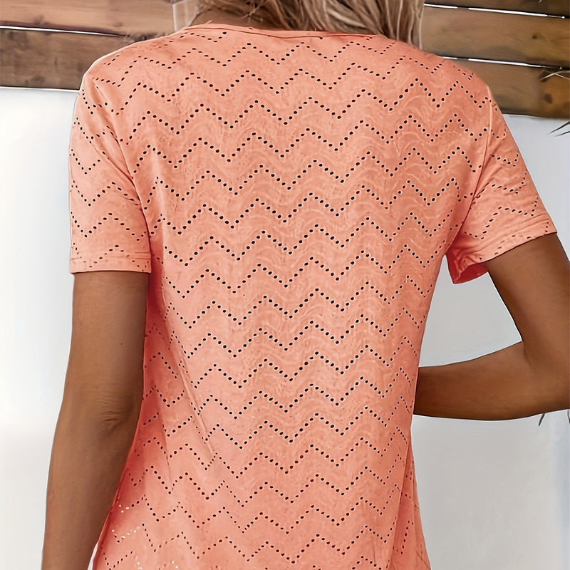 Leah | Casual T-Shirt for Women in a Modern Look with Round Neck