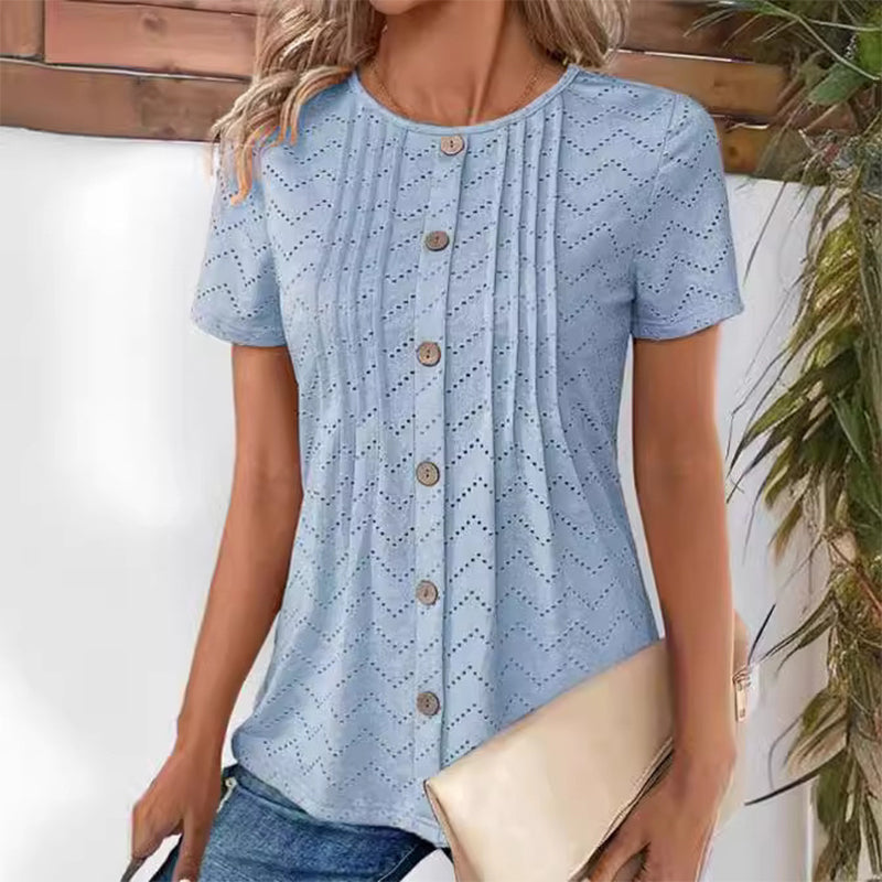 Leah | Casual T-Shirt for Women in a Modern Look with Round Neck