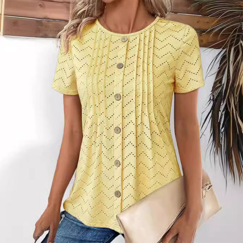 Leah | Casual T-Shirt for Women in a Modern Look with Round Neck