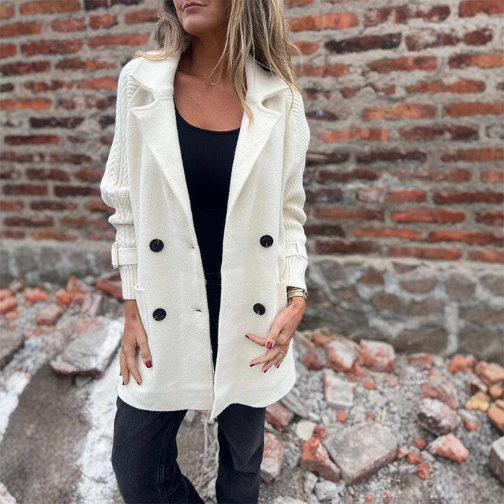 Women's Knitted Jacket | Button-Up Collar
