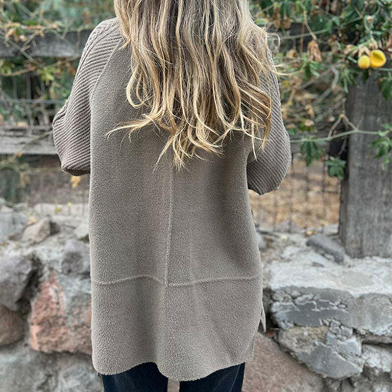 Women's Knitted Jacket | Button-Up Collar