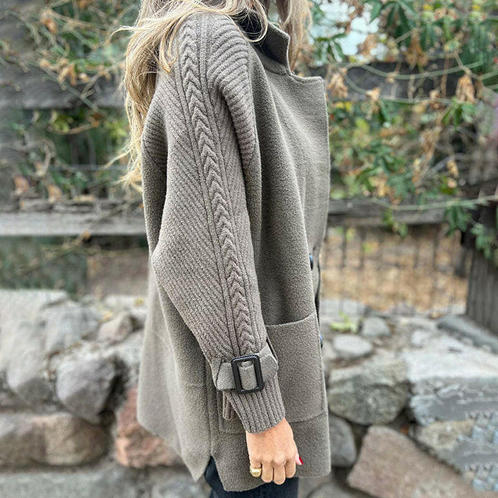 Women's Knitted Jacket | Button-Up Collar