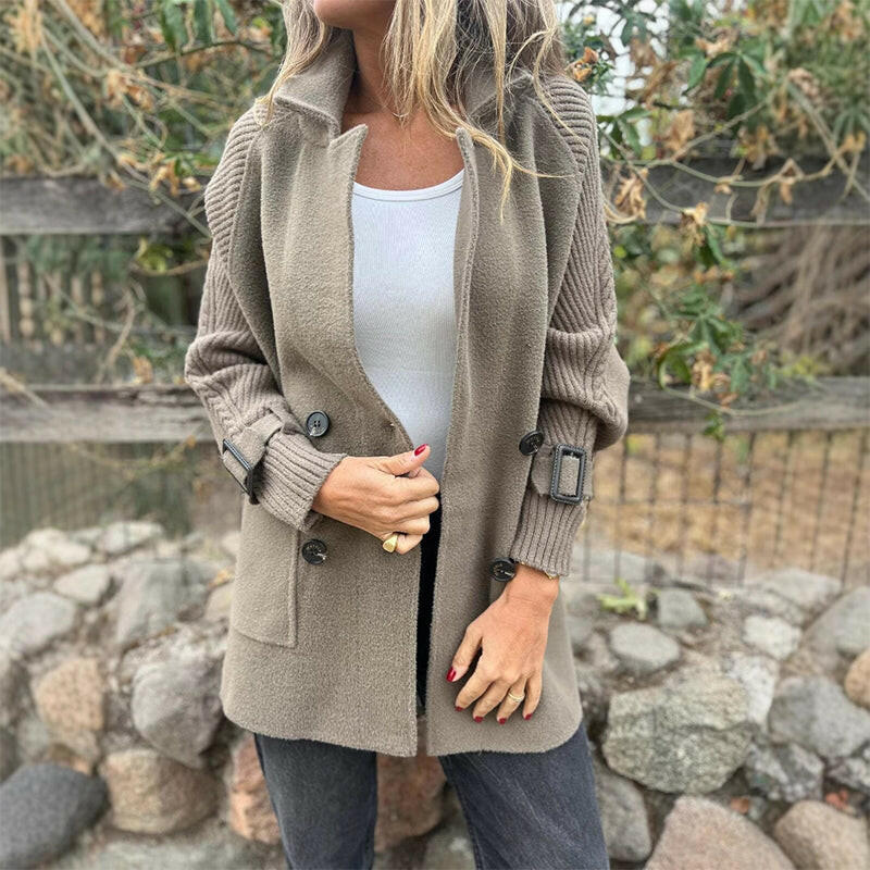 Women's Knitted Jacket | Button-Up Collar
