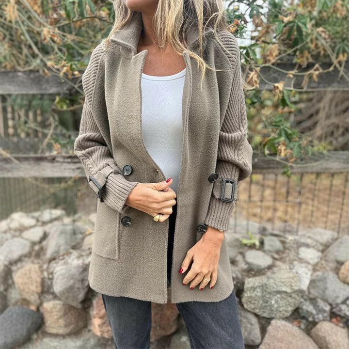 Women's Knitted Jacket | Button-Up Collar