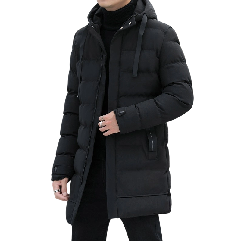 Men's Winter Jacket with Hood in Extended Cut