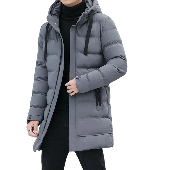 Men's Winter Jacket with Hood in Extended Cut