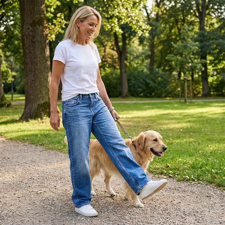👖Effortlessly stylish, loose-fitting jeans with wide legs