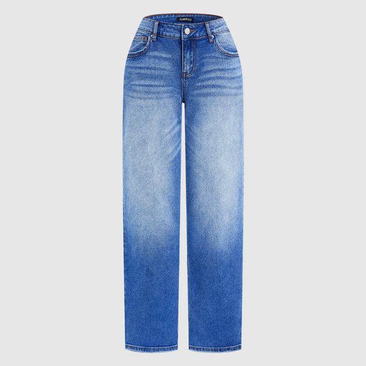 👖Effortlessly chic, loose-fitting jeans with wide legs