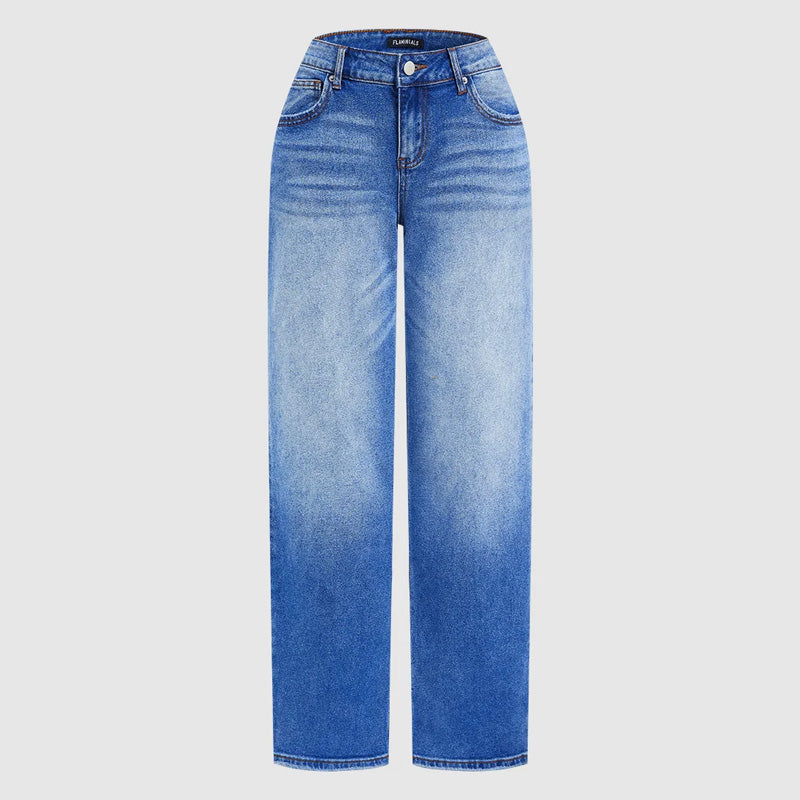 👖Effortlessly stylish, loose-fitting jeans with wide legs