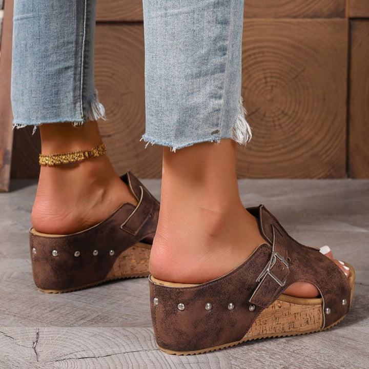 Omanda | Elegant Platform Wedge Sandals with Open Toe