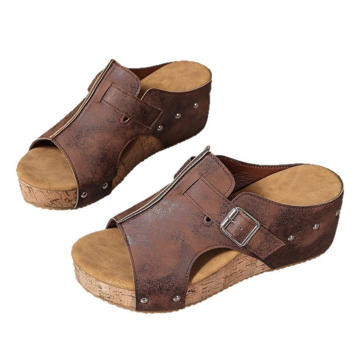 Omanda | Elegant Platform Wedge Sandals with Open Toe