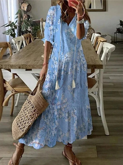 Apria | Flowing Bohemian Maxi Dress