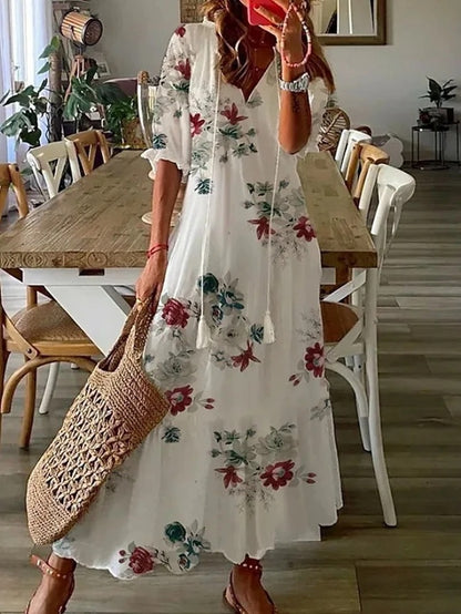 Apria | Flowing Bohemian Maxi Dress