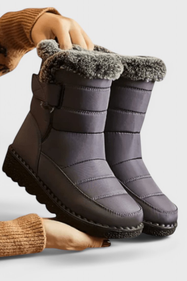 Amelia | Waterproof Boots Fur-Lined Mid-Calf Slip-Resistant