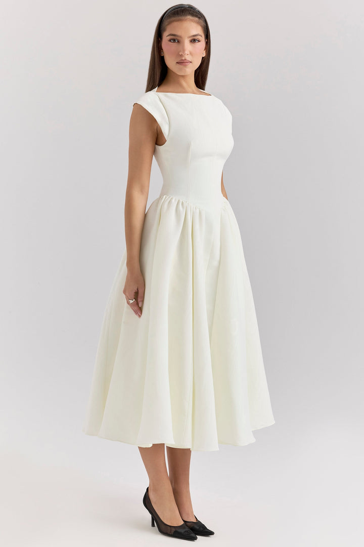 Adelphia | Backless Tulle Midi Dress