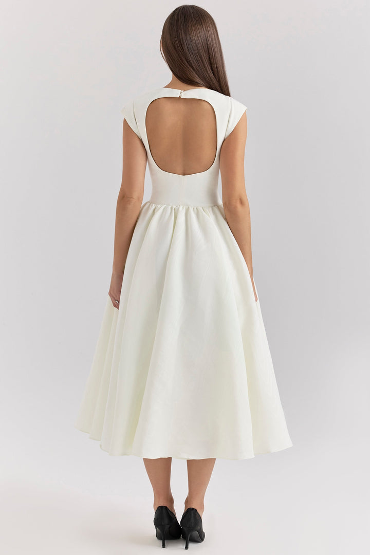 Adelphia | Backless Tulle Midi Dress