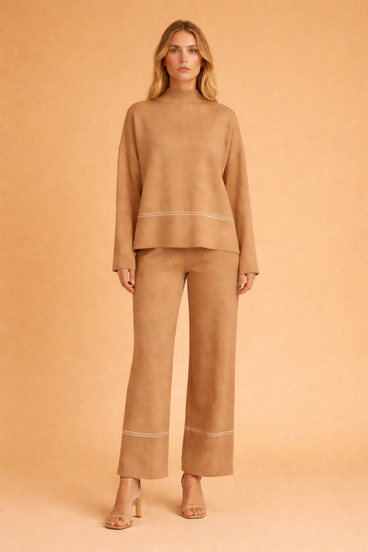 Elegant Women's Set | with Wide Pants and Sweatshirt
