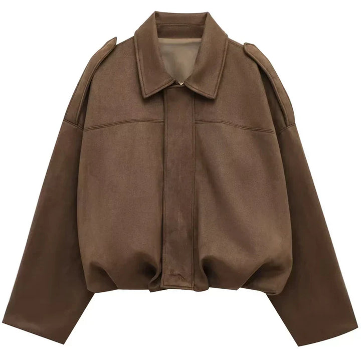 Evelyn | Women's Cropped Zip Up Bomber Jacket
