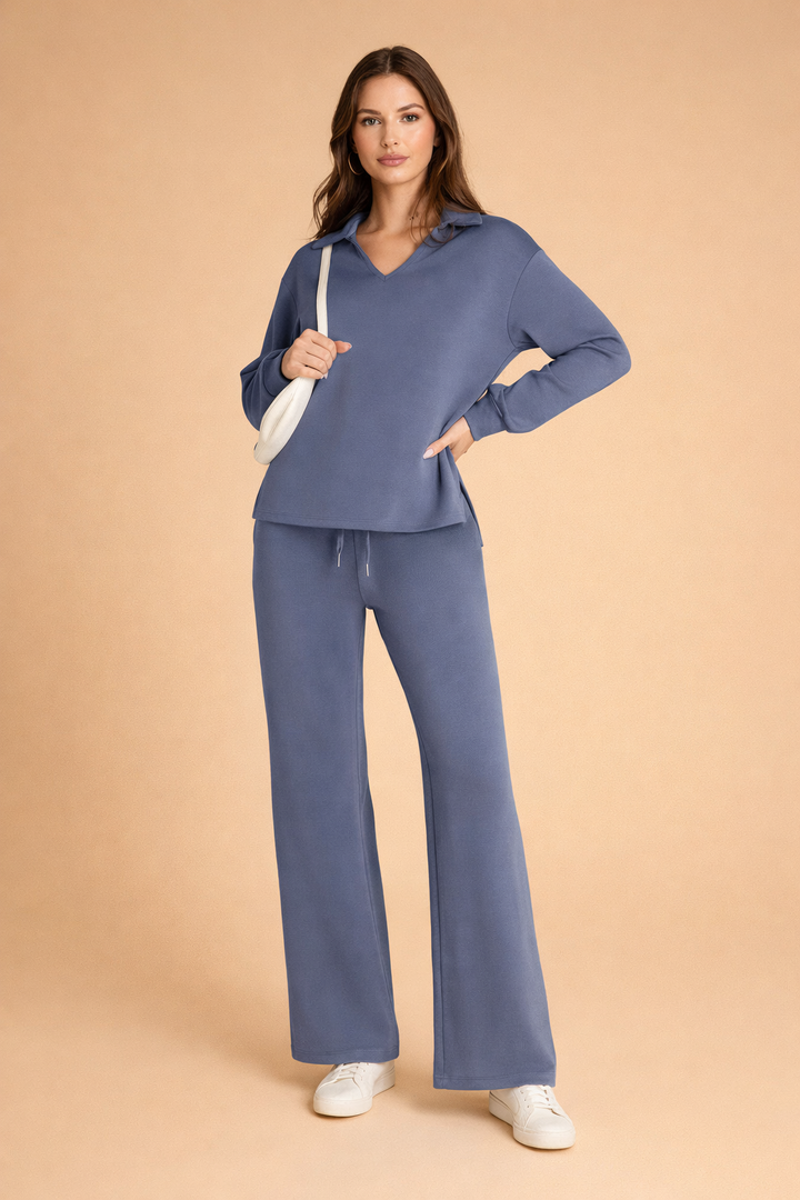 Women's Set | with Sweatshirt and Wide Pants