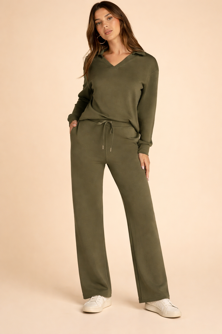 Women's Set | with Sweatshirt and Wide Pants