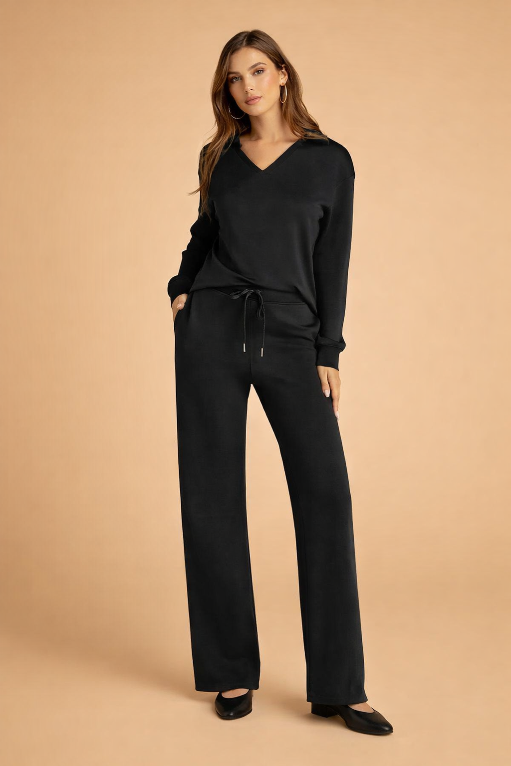 Women's Set | with Sweatshirt and Wide Pants