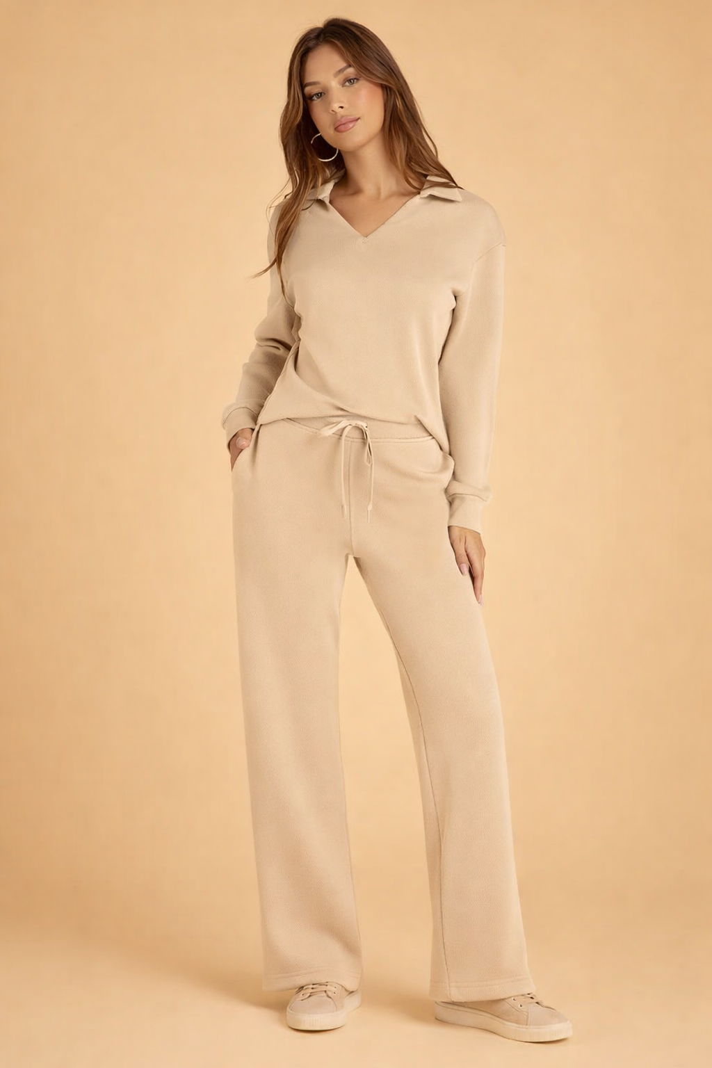 Women's Set | with Sweatshirt and Wide Pants