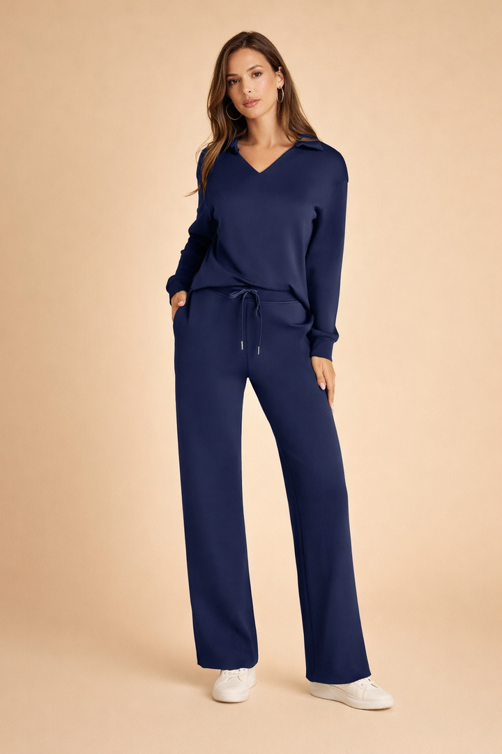Women's Set | with Sweatshirt and Wide Pants